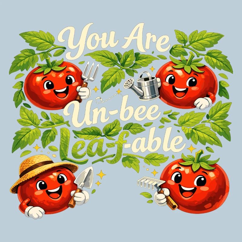Funny Tomato: You Are Un-bee-leaf-able Design