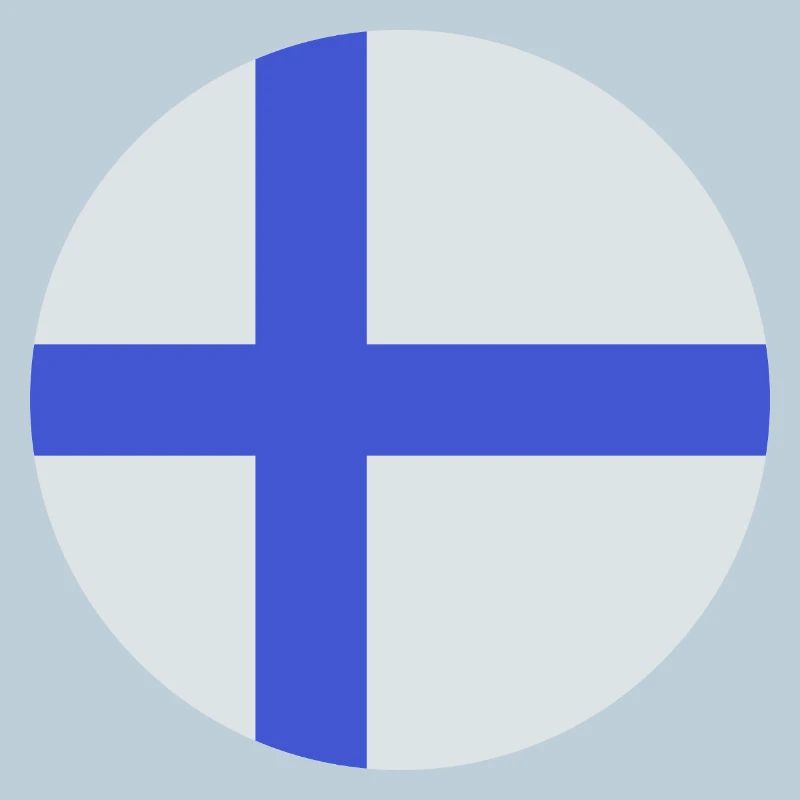 Drapeau rond finlandais
