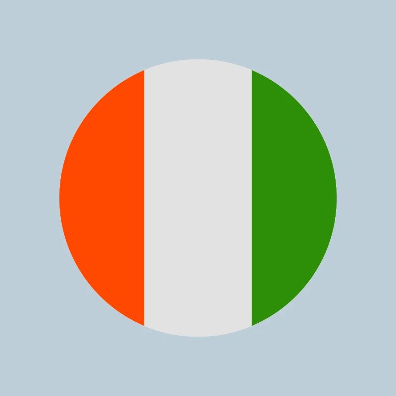 Round Irish flag