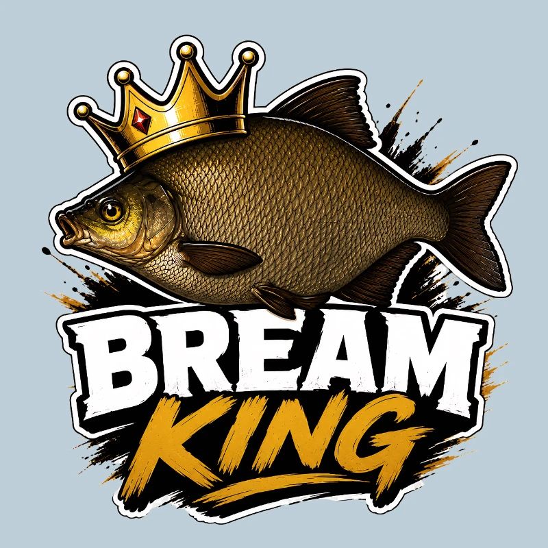 Bream King lustiges (Karpfen) Angelgeschenk-Design