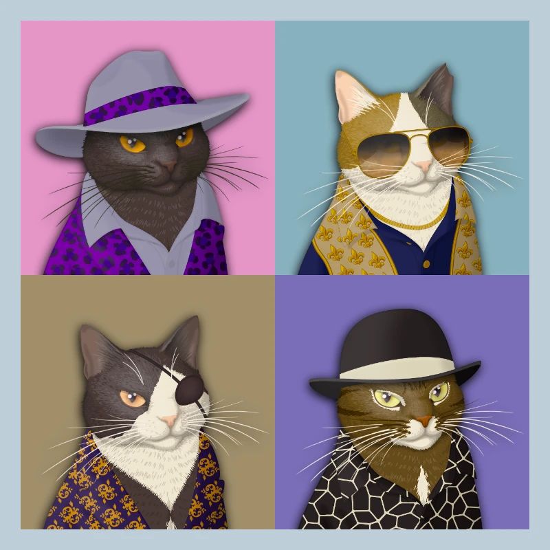 Badass Cat Quartet