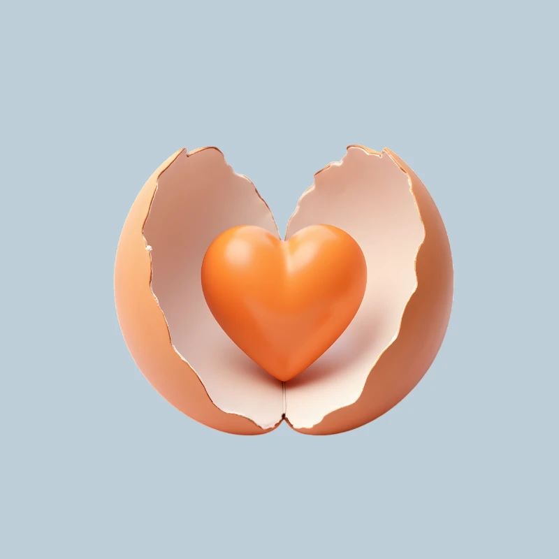Heart in Broken Eggshell