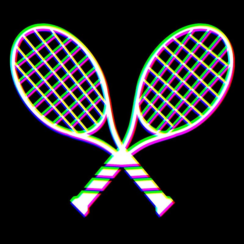 Raquette de tennis à effet Glitch