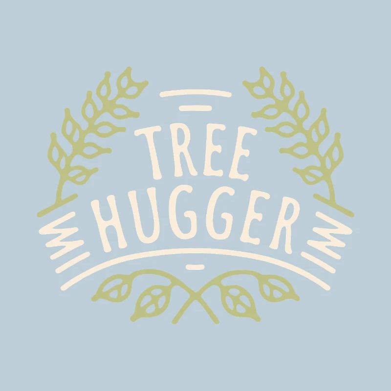 Tree hugger forest bathing nature lovers