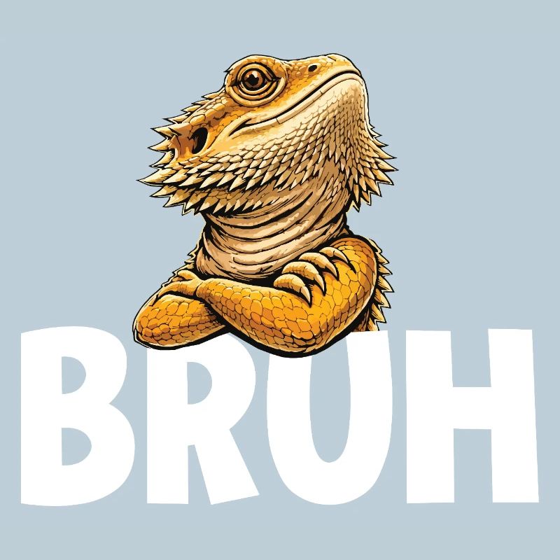 Bruh Pogona Bartagame lustiges Meme