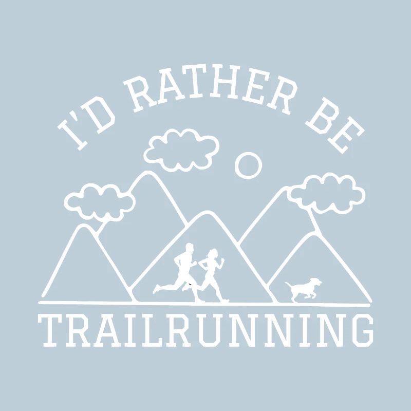 Id rather be TrailRunning Berge Läufer mit Hund