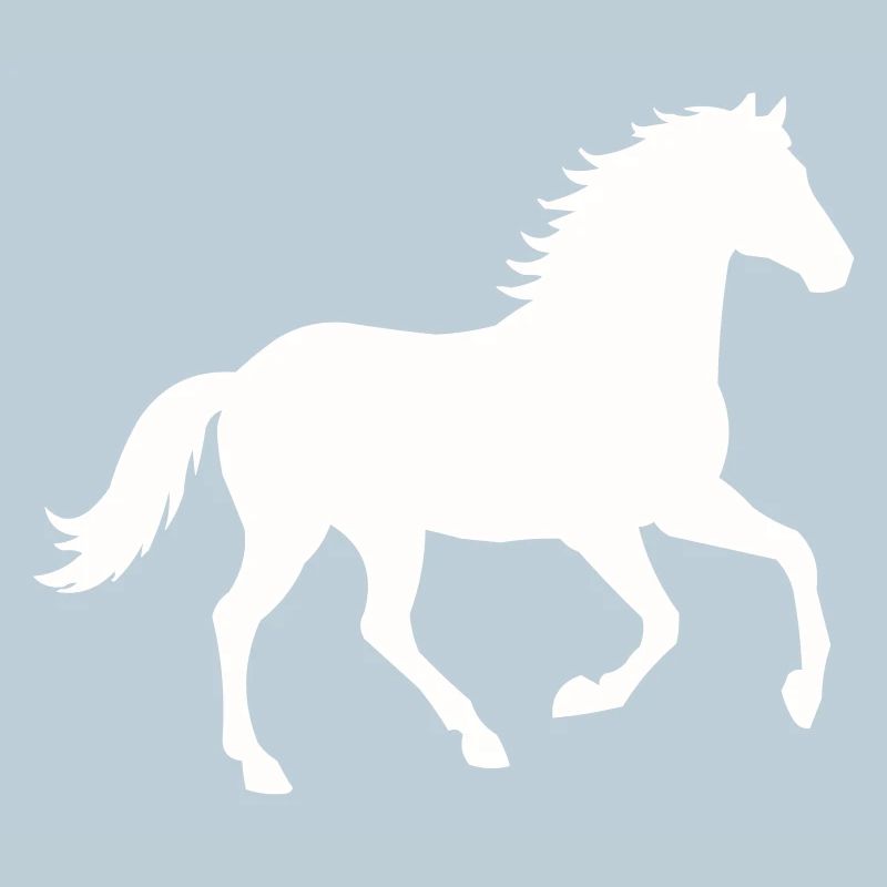 Silhouette d’un cheval sauvage