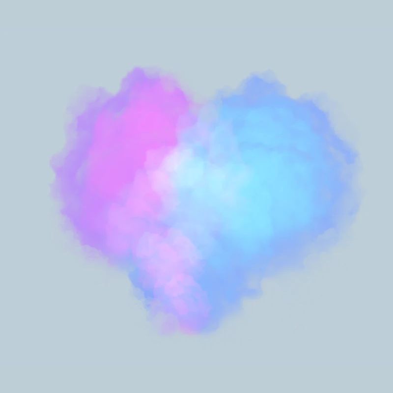 Heart shaped clouds