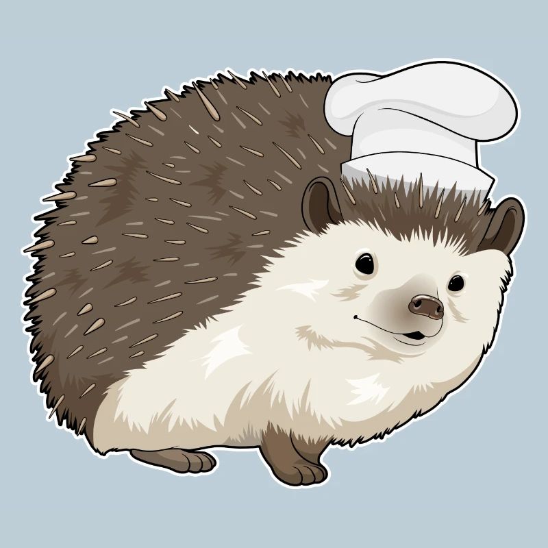 Hedgehog Chef Chef Hat Cooking