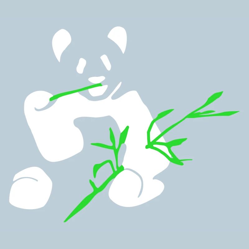 Panda with bamboo