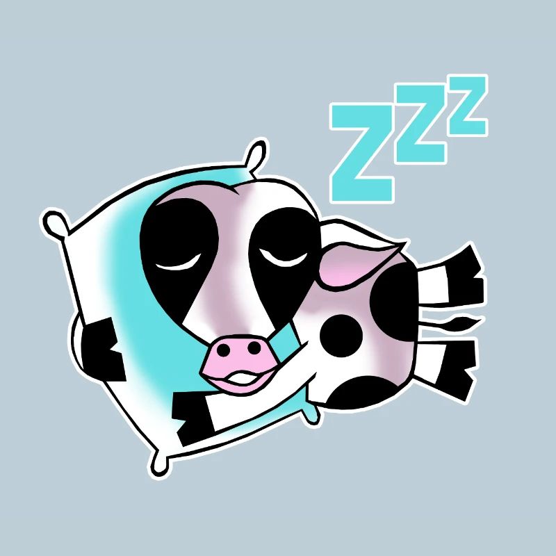Vache endormie