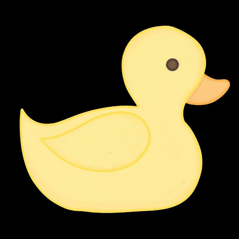 Style dessin animé de canard en caoutchouc jaune