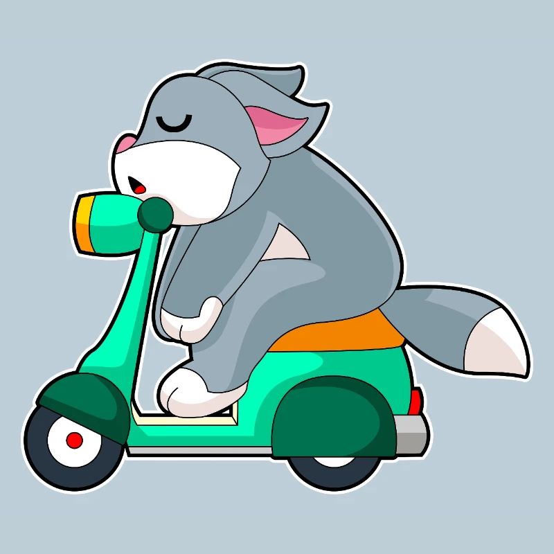 Katze Motorroller