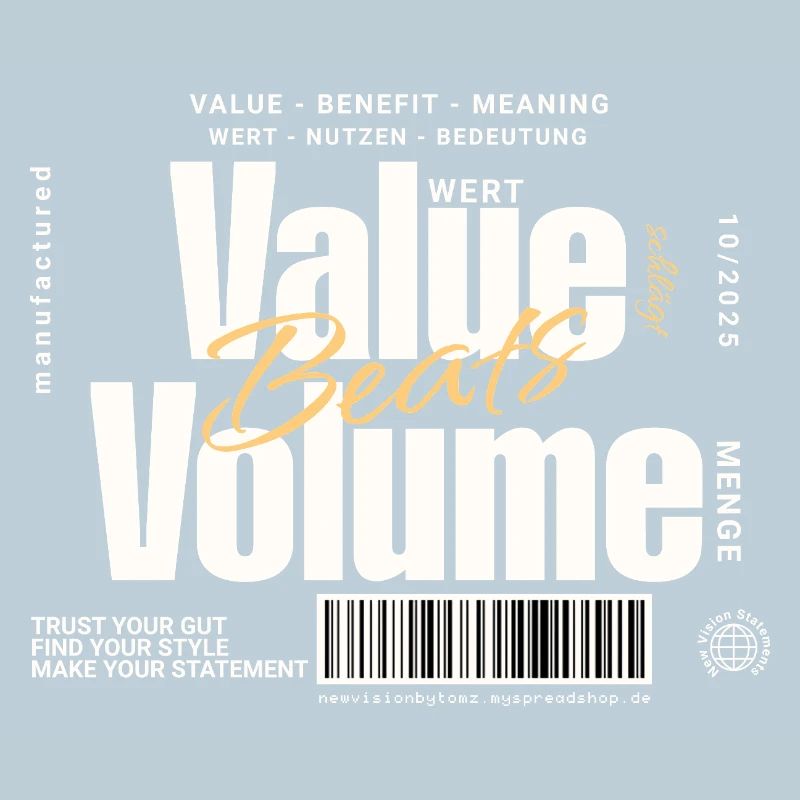 Value Beats Volume – Statement Design (Dark)
