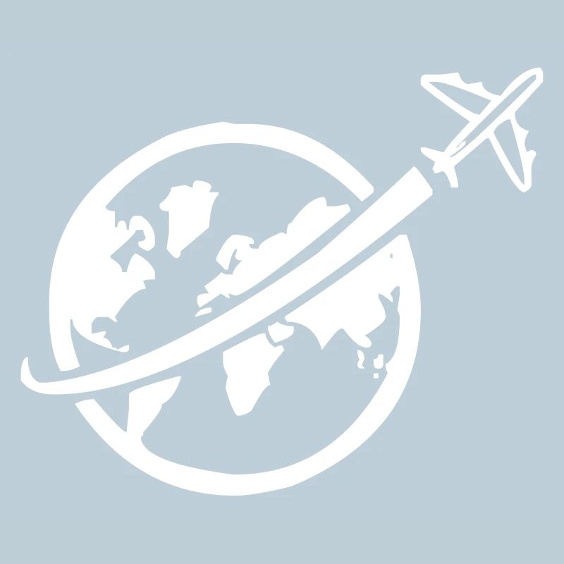 Airplane with globe