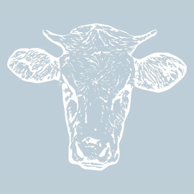 funny cow cow head white gift farmer