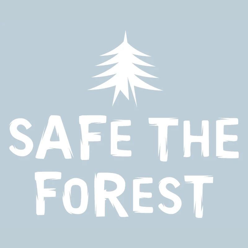 safe the forest - Tree Minimal Logo Illustration