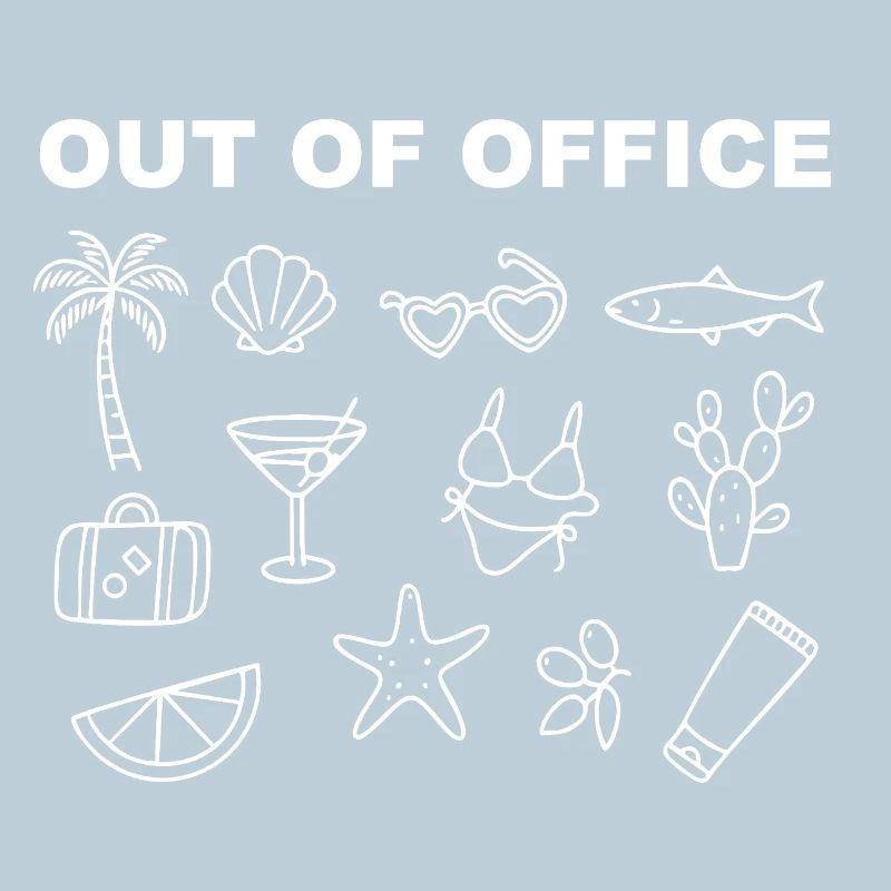Absent du bureau (blanc) / Vacances / Pension