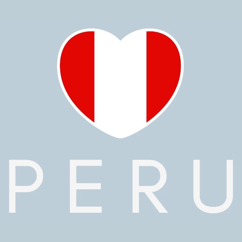 Herz mit peruanischer Flagge, peruanischer Stolz
