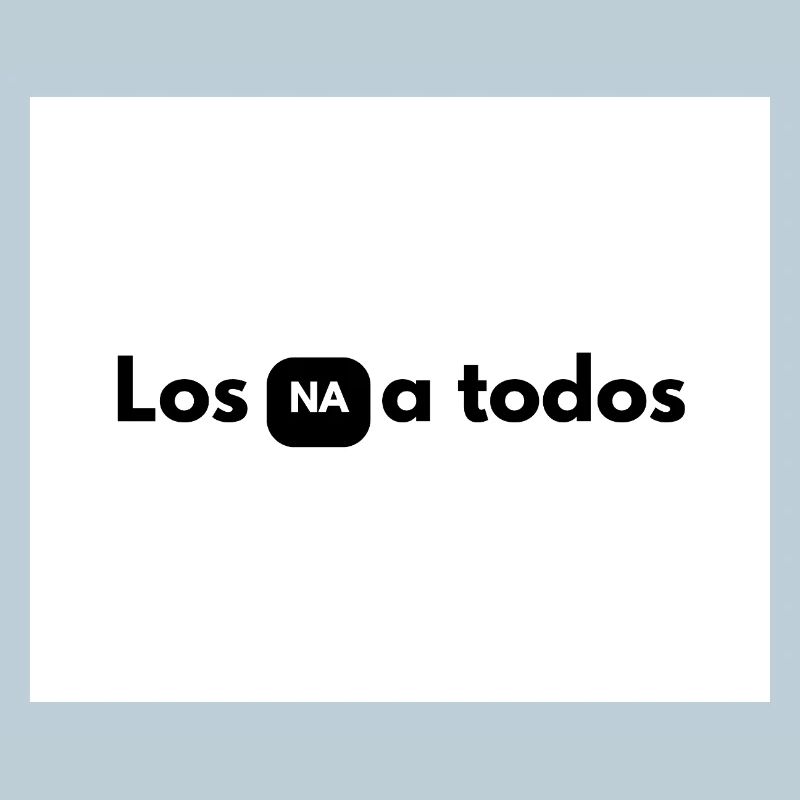 NA in black box between letters