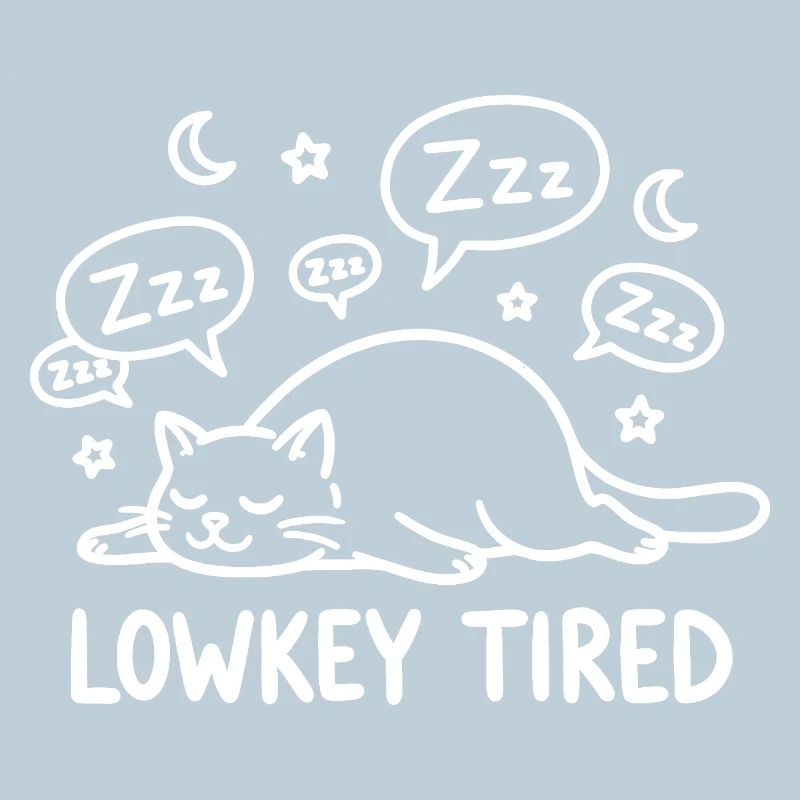 Lowkey Tired Sleeping Cat