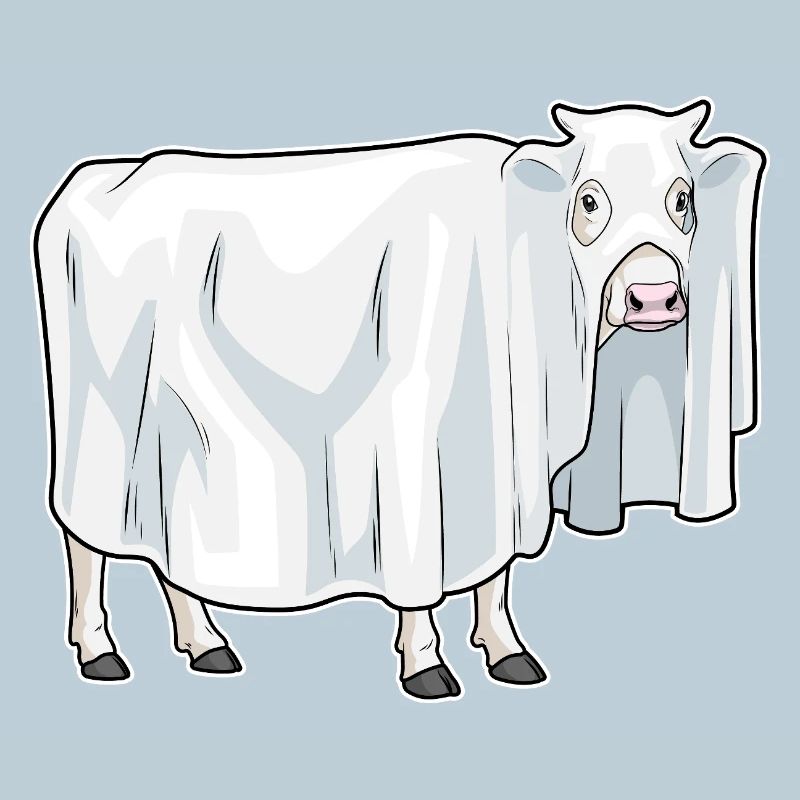 Vache Halloween fantôme
