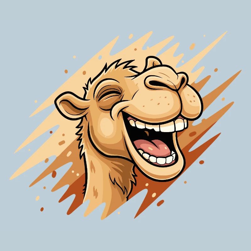 Laughing Camel Cartoon