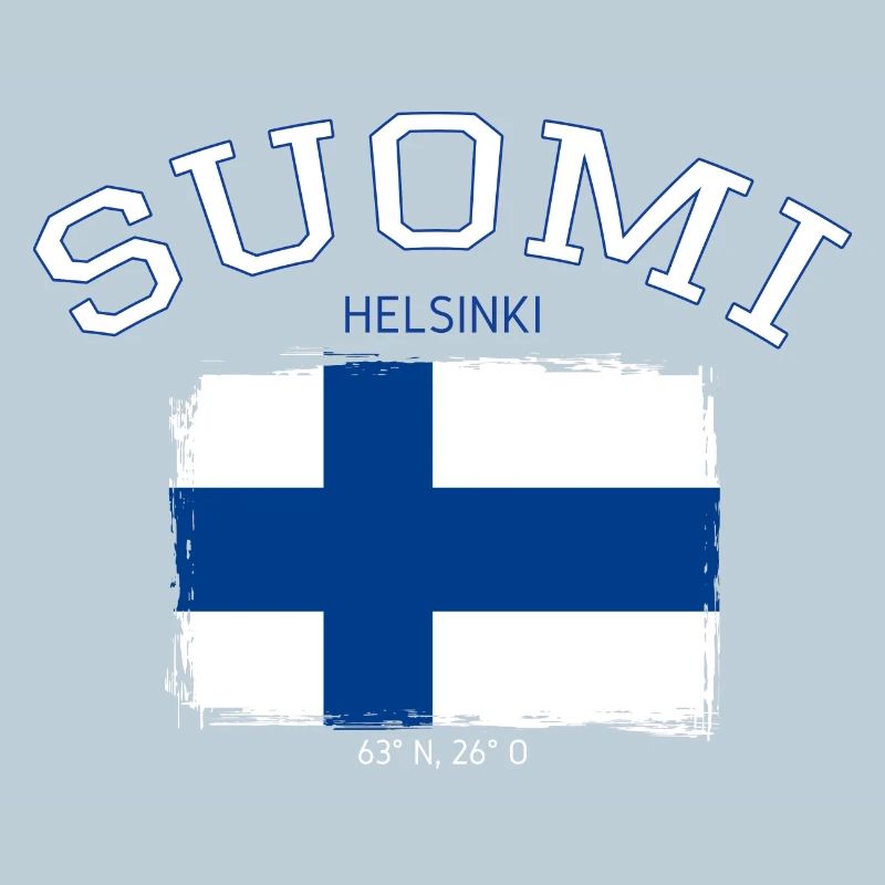 Finland flag with Helsinki reference