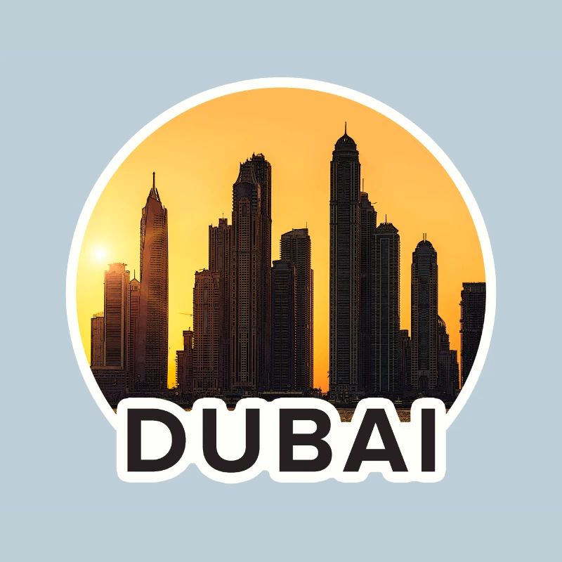 Dubai Skyline Sunset