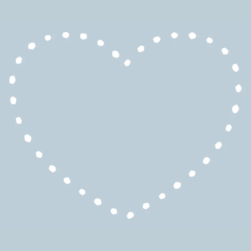 Coeur à pois blancs