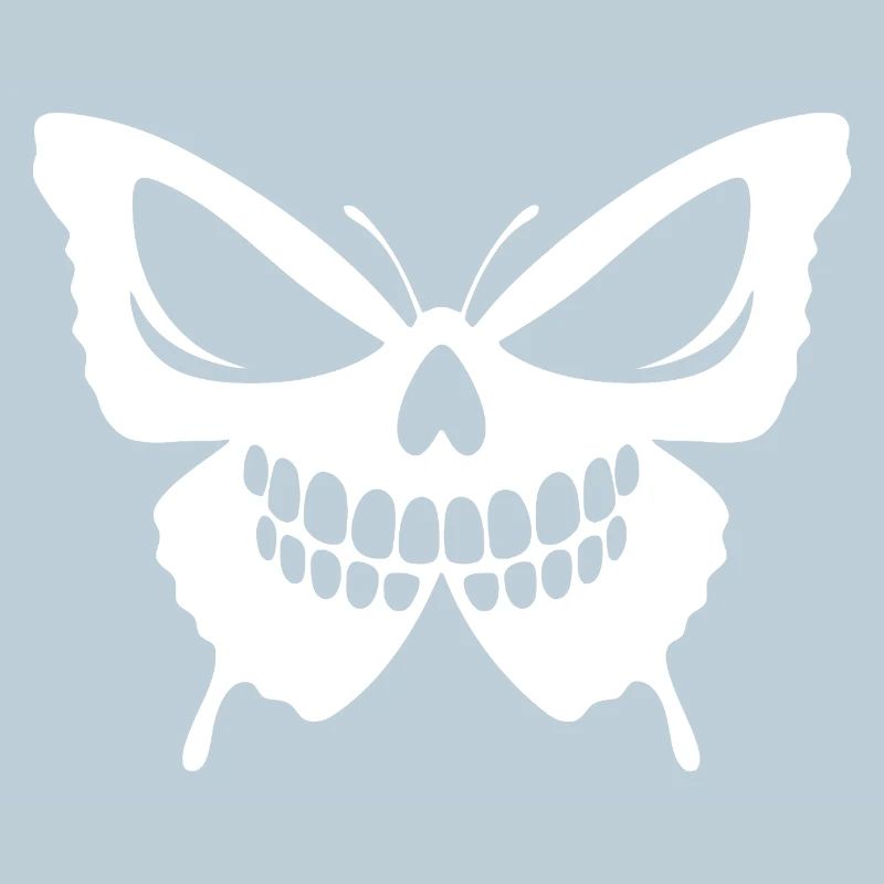 Intricate Butterfly Skull Design