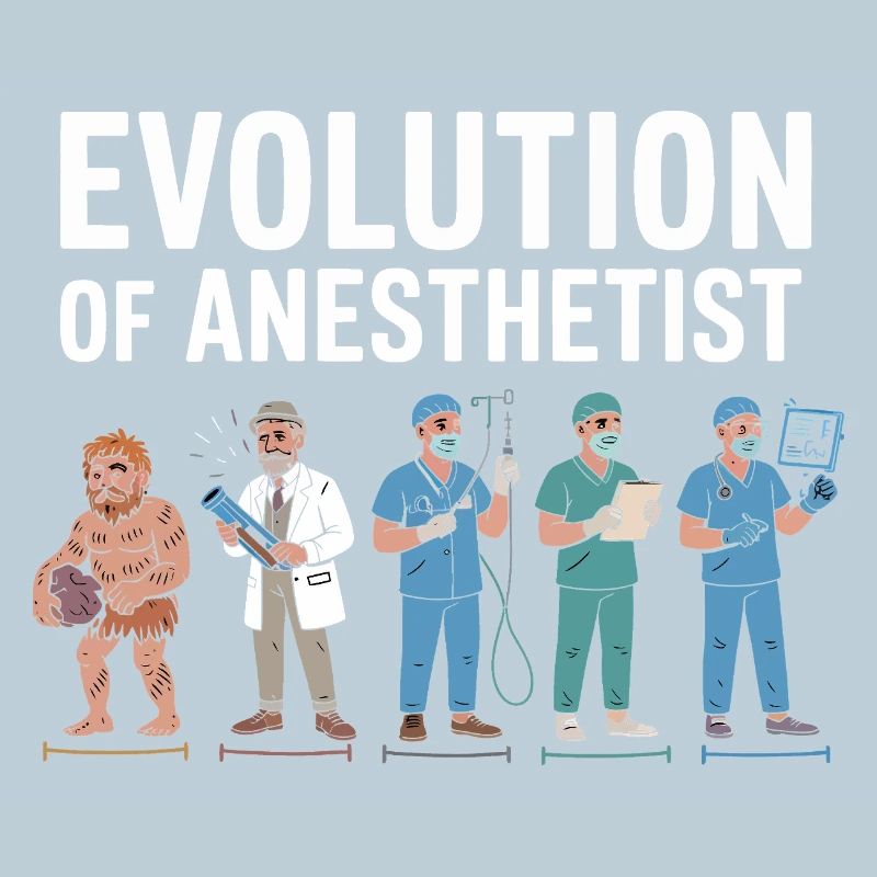 Illustration de l'évolution des anesthésistes