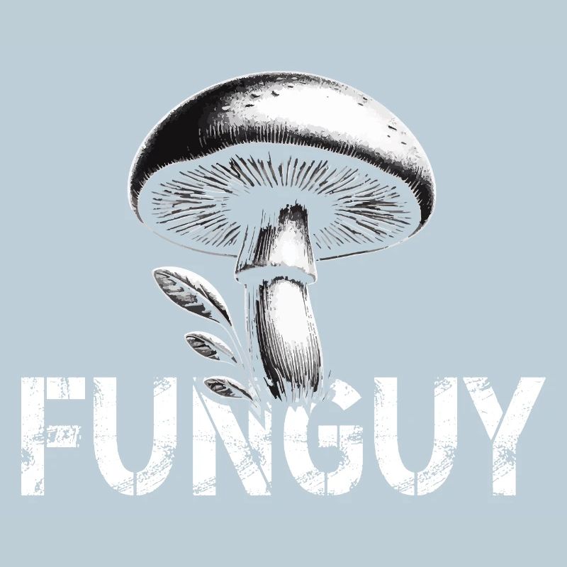 Design champignon avec lettrage