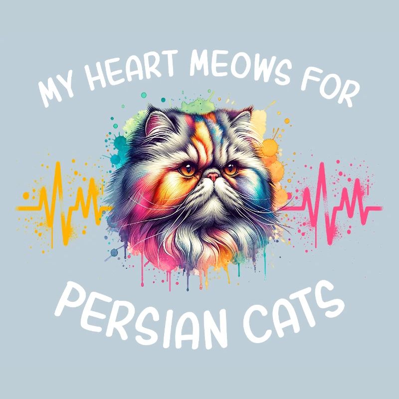 Persian Cat Heartline