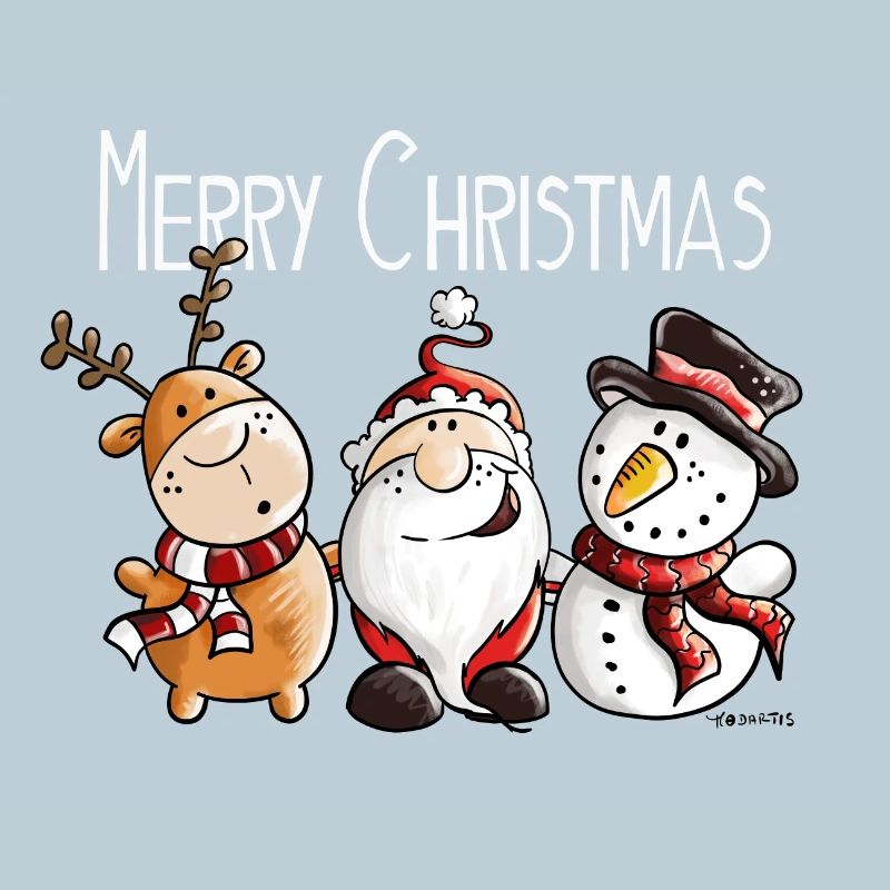 Merry Christmas Weihnachtsmann und Freunde