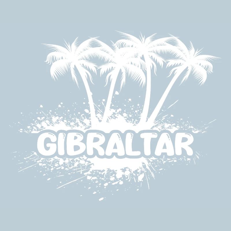Gibraltar Palm Trees Splash Logo