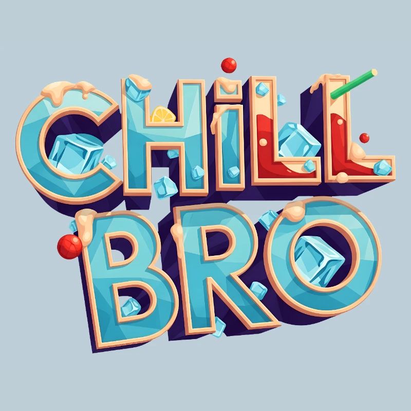 Lettrage Chill Bro Cocktail