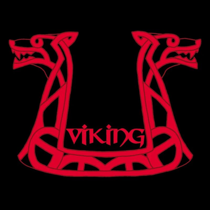 Roter Wikinger-Drache