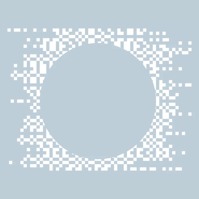 Cercle de pixels Nébuleuse abstraite
