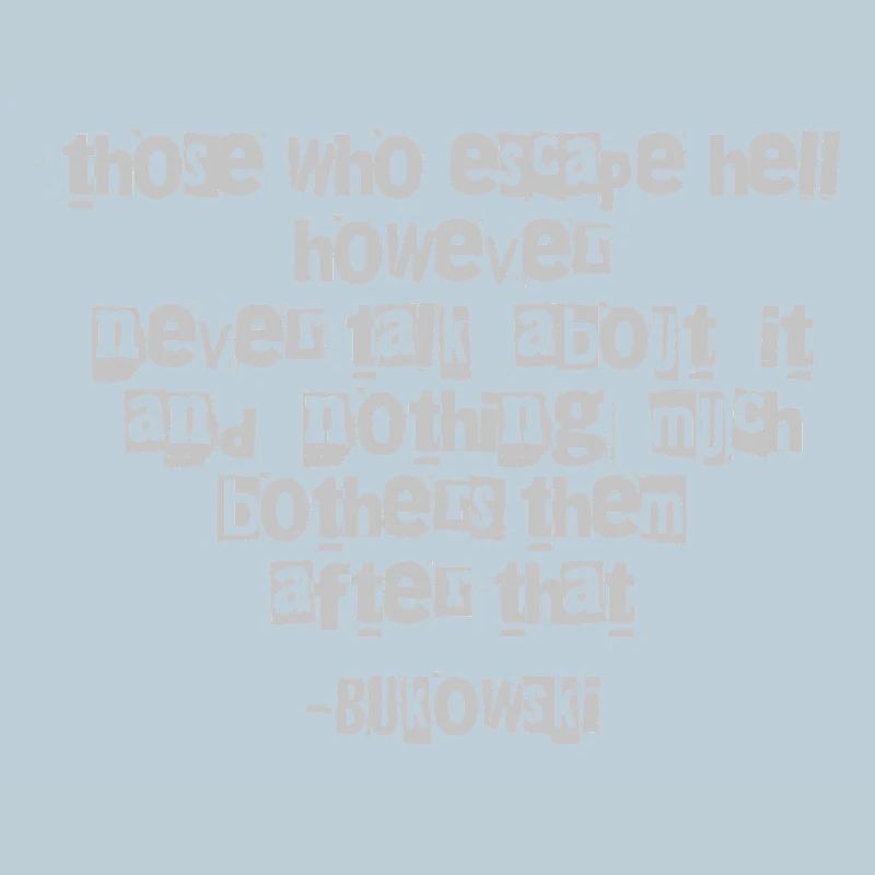 Typographie des citations usées de Bukowski