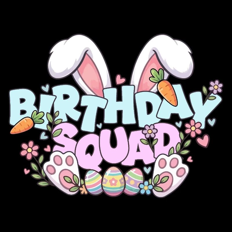 Escouade d’anniversaire Joyeux Lapin Lapin du dimanche de Pâques