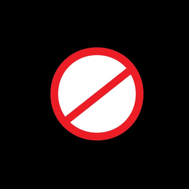 Verbotenes Symbol Muster