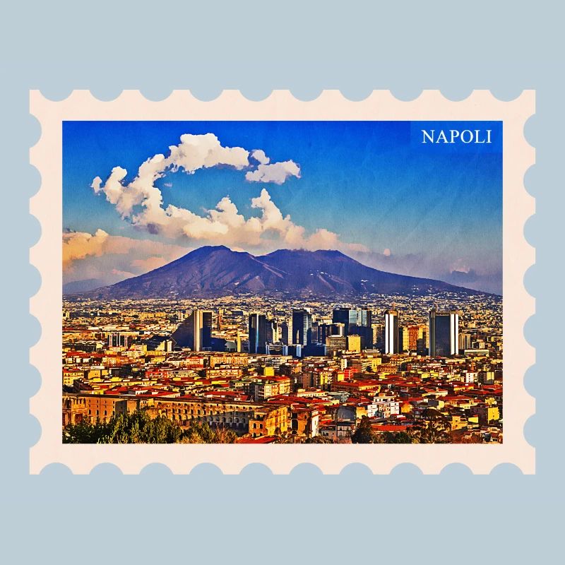 Napoli Skyline Vesuvio