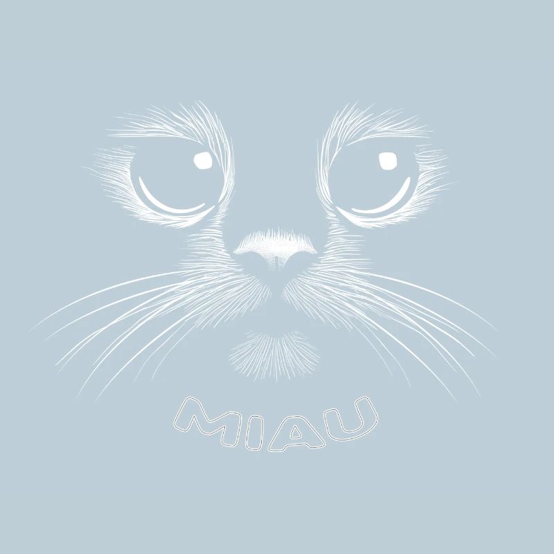 Mignon visage de chat - MIAOU
