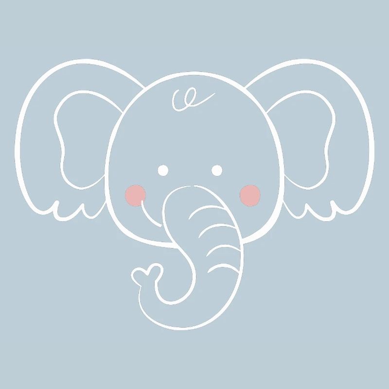 Dessin d’éléphant mignon - Design ludique