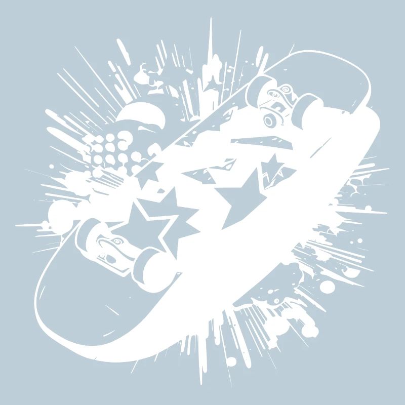 Blobs de peinture de skateboard