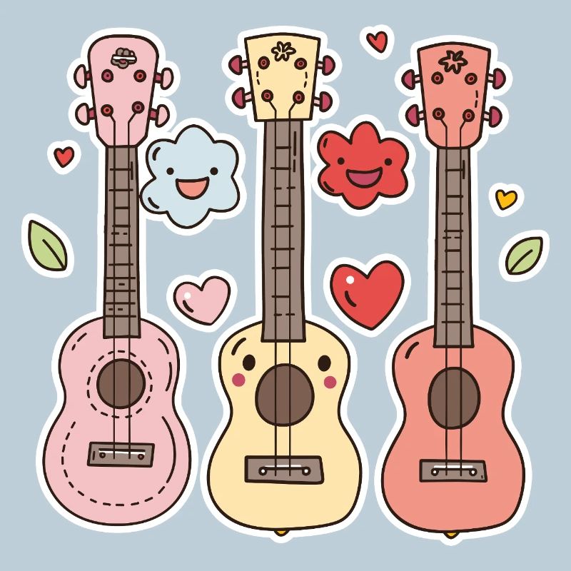 Ukulélé Style Dessin Animé