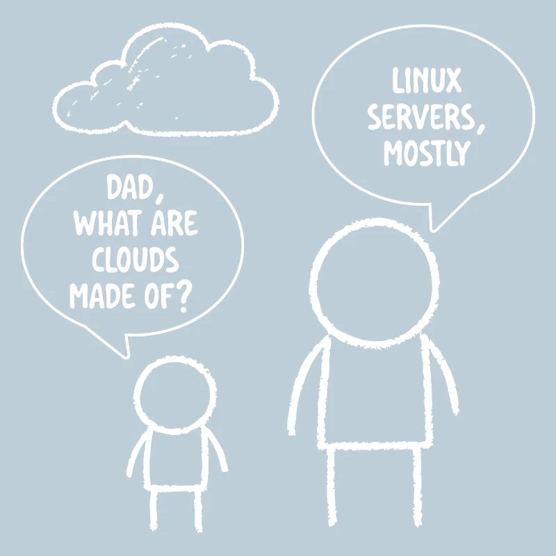 Papa, was sind Clouds, die aus Linux-Servern bestehen?