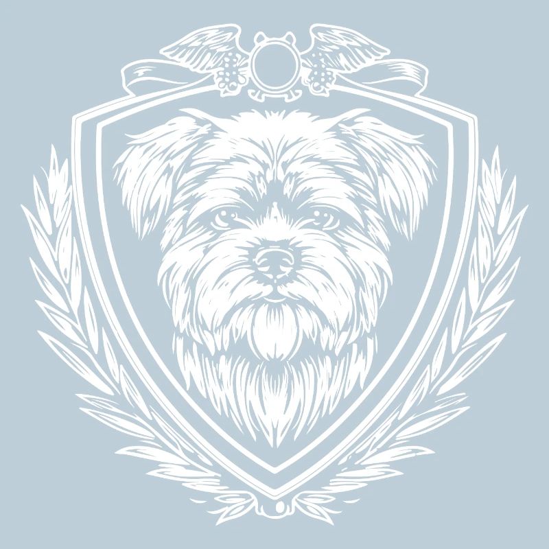 Blason : tête de chien dans l’écu