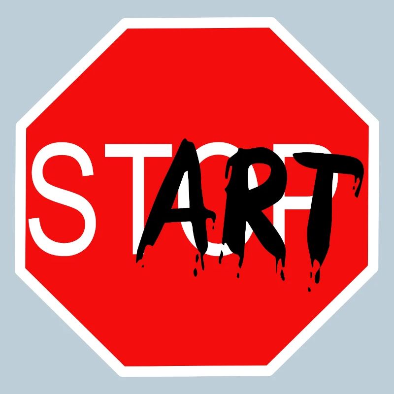 Start Sign Graffiti Stop Sign